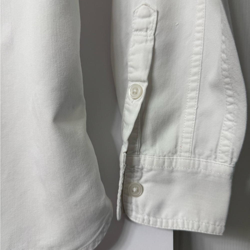 Madewell shirt XXS white button front collar pocket each breast long sleeve NWOT - Picture 7 of 13